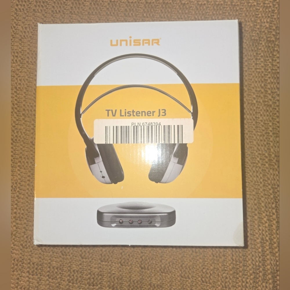 Unisa TV Listener J3 Wireless Headphones - Black and Silver - Never Used